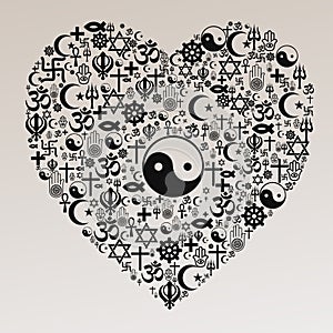 Religions Heart Shape - Taoism