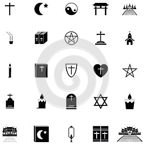 Religions icon set