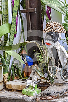 Religious altar of Umbanda, religion of African origin