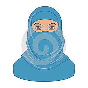 Religious Arabic Muslim Woman isolated