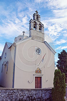 Religious architecture. Montenegro, Herceg Novi. View of Orthodox Church of St. Spyridon