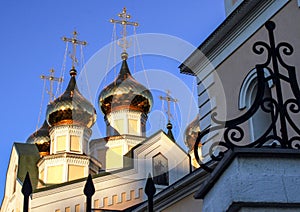 Religious architecture of Yakutsk. An old church in the city.