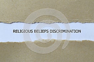 religious beliefs discrimination on white paper