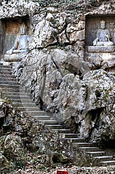 Religious chant lingyin temple klippe cliff cave