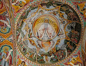 Religious christian painting in the church