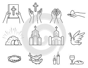 Religious Christian symbols and signs