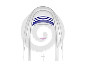 Religious congregation of the Missionaries of charity, isolated vector