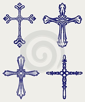 Religious cross design collection