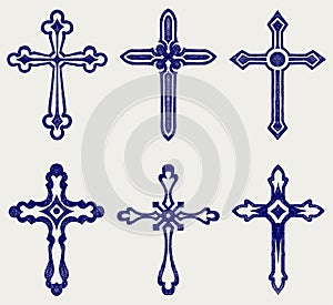 Religious cross design collection