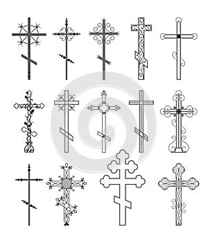 Religious cross design collection