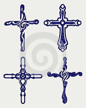 Religious cross design collection