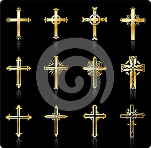 Religious cross design collection