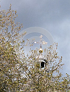 Religious Cross and the Heavens - Portra 400 Film