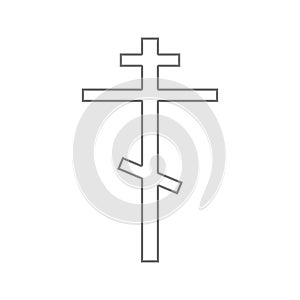 Religious cross icon. Element of cyber security for mobile concept and web apps icon. Thin line icon for website design and