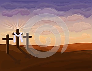 Religious Easter - crucifixion on Golgotha photo