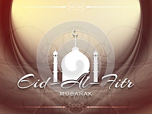 Religious Eid Al Fitr mubarak background design.