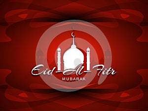 Religious Eid Al Fitr Mubarak background design.