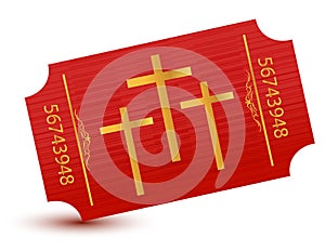 Religious event ticket illustration