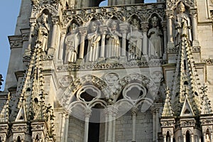 Religious fresco on Cathedral of Amiens