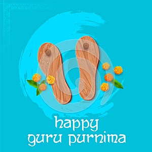 Religious holiday background for Happy Guru Purnima festival celebrated in India