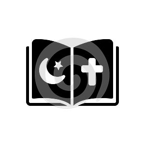 Black solid icon for Religious, holy and pray