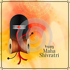 Religious maha shivratri festival greeting card