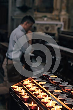 Religious man in the Church