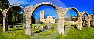 Religious monuments of Italy - Abbey San Vincenzo al Volturno in photo