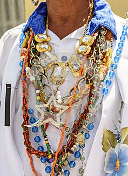 Religious necklaces used at festival