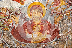 Religious paintings in Sumela Monastery