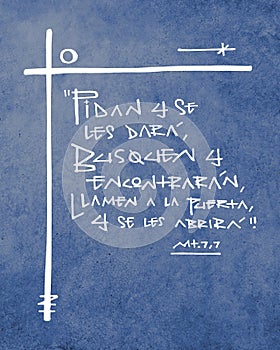 Religious phrase in spanish illustration