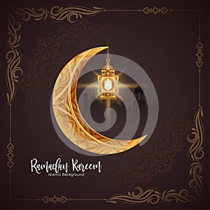 Religious Ramadan Kareem Islamic festival celebration card design