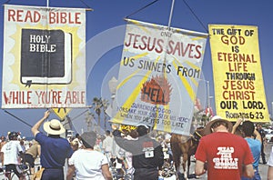 Religious right marchers