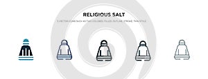 Religious salt icon in different style vector illustration. two colored and black religious salt vector icons designed in filled,