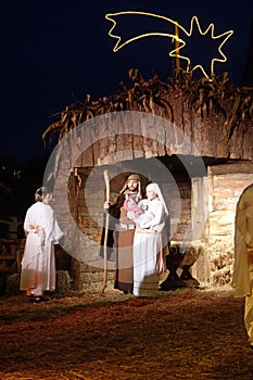 Live Christmas Nativity Scene