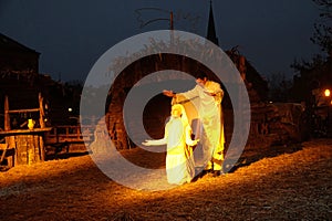 Live Christmas Nativity Scene