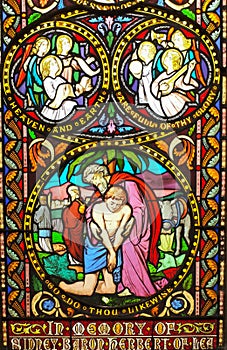 Religious Stained Glass Window photo