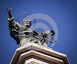 Religious statue on a cathedral