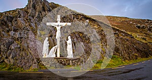 Religious statue in Dingle Ireland