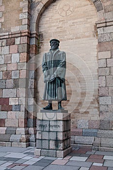 Religious Statue in front of Cathedral
