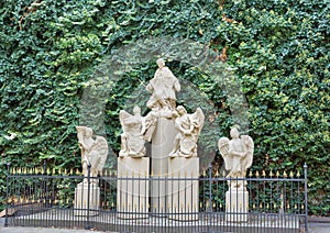 Religious statues in Bratislava, Slovakia.