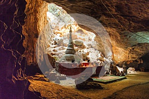 The Sadan cave in Hpa-An, Myanmar