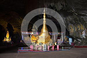 The Sadan cave in Hpa-An, Myanmar photo