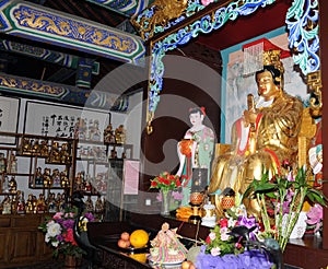 Religious symbols in China temple.