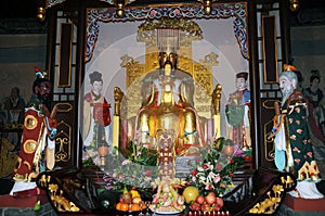 Religious symbols in China temple.