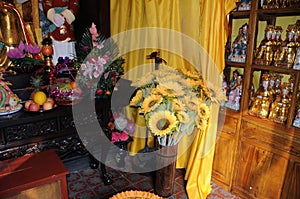 Religious symbols in China temple.