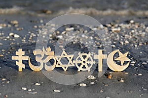 Faith and religion. Interfaith symbols
