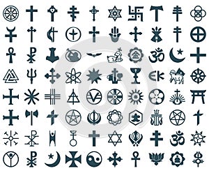 Religious Vector Icons set every single icon can be easily modified or edited