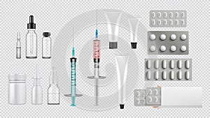 Relistic medical equipment set collection