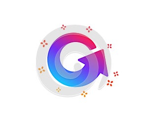 Reload arrow icon. Update Arrowhead. Vector